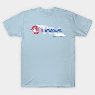 Cuba Map Shape and Flag T-Shirt